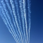 Airshow geometry. Snowbirds' pass.